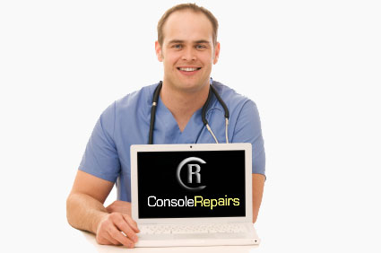Man with repaired Laptop